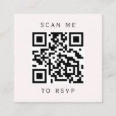 Carte D'accompagnement Budget Blush Gold Agate Mariage QR Code RSVP (Dos)