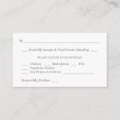 Carte D'accompagnement Budget Boho Cuivre Pampas & Floral 3SM RSVP w Repa (Dos)