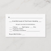 Carte D'accompagnement Budget Bourgogne & Rose 4 Fleurs 2SM Repas RSVP (Dos)