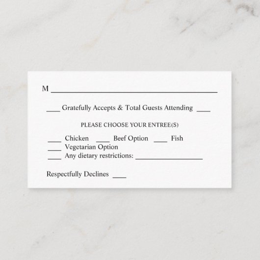 Carte D'accompagnement Budget Bourgogne & Rose 4 Fleurs 2SM Repas RSVP (Dos)