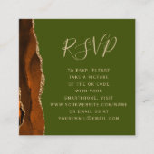 Carte D'accompagnement Budget Carlin Agate Olive Mariage QR Code RSVP (Devant)
