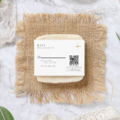 Carte D'accompagnement BUDGET Classic Gold Star Mariage QR Code