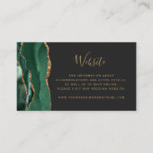 Carte D'accompagnement Budget Emerald Green Gold Agate Mariage QR Code (Devant)