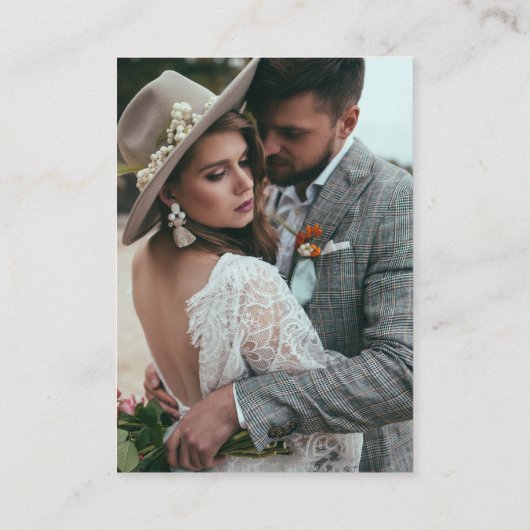 Carte D'accompagnement Budget Eucalyptus Site Mariage RSVP QR Code (Dos)