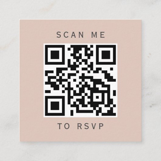 Carte D'accompagnement Budget Floral Spring Wedding QR Code RSVP (Dos)