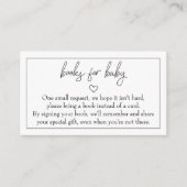 Carte D'accompagnement Budget "Livres pour bébé" Insertion (Devant)