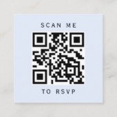 Carte D'accompagnement Budget Marine Gold Light Blue Agate QR Code RSVP (Dos)
