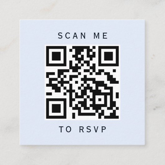 Carte D'accompagnement Budget Marine Gold Light Blue Agate QR Code RSVP (Dos)