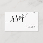 Carte D'accompagnement BUDGET Minimal Élégant Typographie Mariage RSVP (Devant)