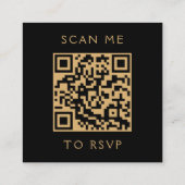 Carte D'accompagnement Budget Moody Floral Turquoise Or QR Code RSVP (Dos)