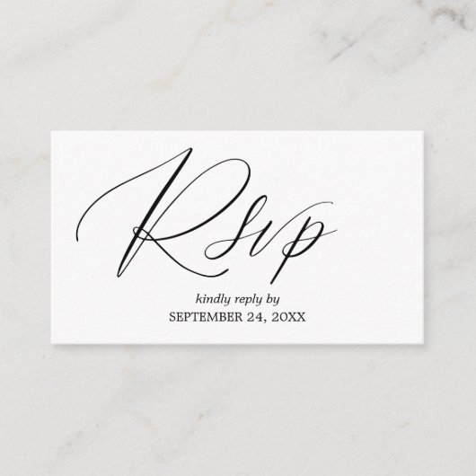 Carte D'accompagnement Budget noir et blanc 2-3 calligraphie SM Repas RSV (Devant)