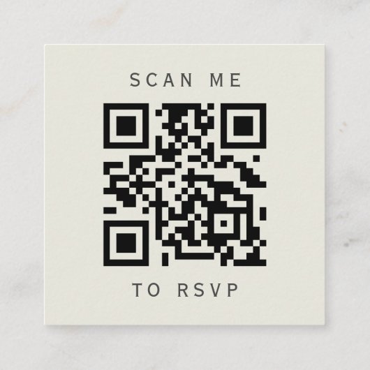 Carte D'accompagnement Budget Purple Agate ivoire Mariage QR Code RSVP (Dos)