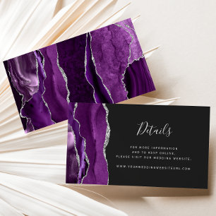 Carte D'accompagnement Budget Purple Silver Agate Dark Mariage Website