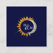 Carte D'accompagnement Budget QR Code Midnight Stars Site Mariage (Dos)