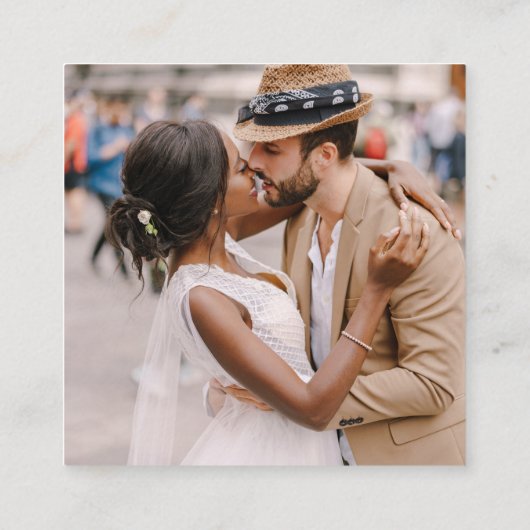 Carte D'accompagnement Budget QR Code RSVP Mariage Photo Website (Dos)