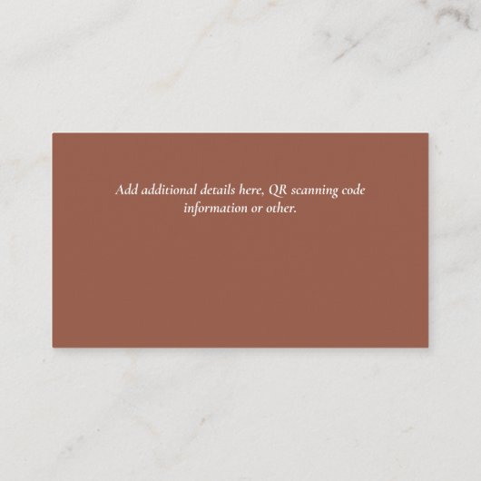 Carte D'accompagnement Budget QR Code Website RSVP Mariage de l'hôtel Dét (Dos)