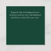 Carte D'accompagnement Budget QR Code Website RSVP Mariage de l'hôtel Dét (Dos)