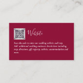 Carte D'accompagnement Budget QR Code Website RSVP Mariage de l'hôtel Dét (Devant)