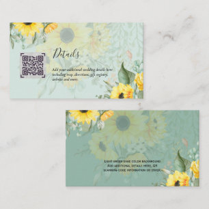 Carte D'accompagnement Budget QR Code Website RSVP Mariage de l'hôtel Dét