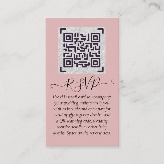 Carte D'accompagnement Budget QR Code Website RSVP Mariage de l'hôtel Dét (Devant)