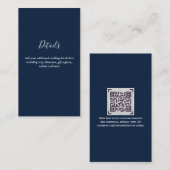 Carte D'accompagnement Budget QR Code Website RSVP Mariage de l'hôtel Dét (Devant / Derrière)