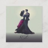 Carte D'accompagnement Budget Romantique gothique amoureux Moderne Code Q (Devant)