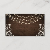 Carte D'accompagnement Budget Rustic Woodsy Lights Mariage de bois Détail (Dos)