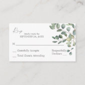 Carte D'accompagnement Budget Rustique Eucalyptus Duo 2SM Pas de repas RS (Devant)