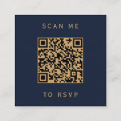 Carte D'accompagnement Budget Sarcelle Agate Marine Mariage QR Code RSVP (Dos)