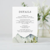 Carte D'accompagnement BUDGET Simple Forest Mounts Détails du Mariage (Debout devant)