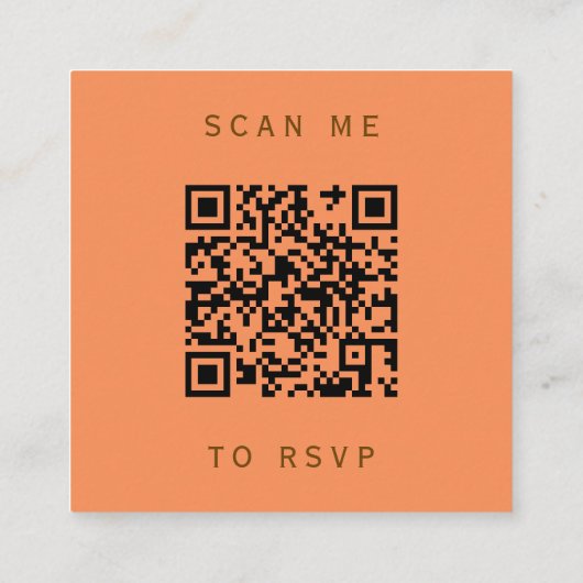 Carte D'accompagnement Budget Turquoise Gold Agate Tangerine QR Code RSVP (Dos)