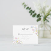 Carte D'accompagnement Budget Whimsical Rococo Floral Crest Wedding Rsvp (Debout devant)