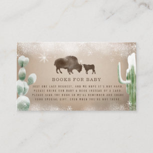 Carte D'accompagnement Buffalo Bison Desert Cacti Snow Books For Baby