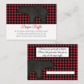 Carte D'accompagnement Buffalo Check Black Bear Baby Boy Diaper Raffle (Devant / Derrière)