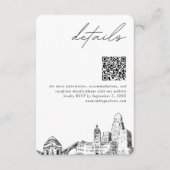 Carte D'accompagnement Buffalo Mariage moderne Détails QR Code (Devant)