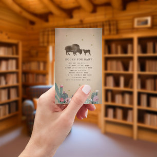 Carte D'accompagnement Buffalo Pink Cactus Girl Baby shower Demande de ré