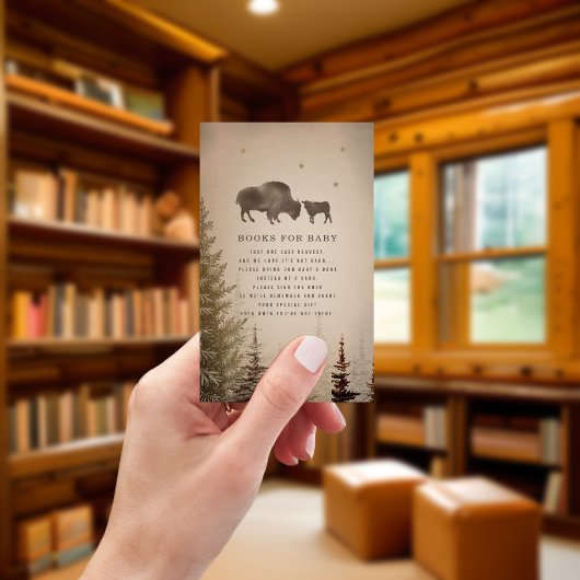 Carte D'accompagnement Buffalo Rustic Baby shower Cactus Demande de réser