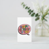 Carte D'accompagnement Bulle Joyeux Anniversaire (Debout devant)