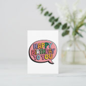 Carte D'accompagnement Bulle Joyeux Anniversaire (Debout devant)