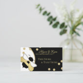 Carte D'accompagnement Bumble Bee Baby shower noir et or (Debout devant)