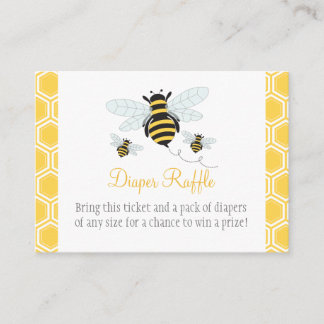 Carte D'accompagnement Bumble Bee Diaper Raffle Ticket
