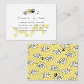 Carte D'accompagnement Bumble / Miel Bee Daisy Blanc S'il vous plaît appo (Devant / Derrière)