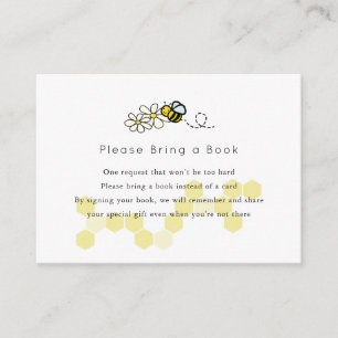 Carte D'accompagnement Bumble / Miel Bee Daisy Blanc S'il vous plaît appo