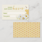 Carte D'accompagnement Bumblebebee Combien de baisers Bee Baby Jeu Devant (Devant / Derrière)