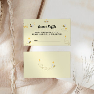 Carte D'accompagnement Bumblebee Miel Baby shower Déchets Raffle