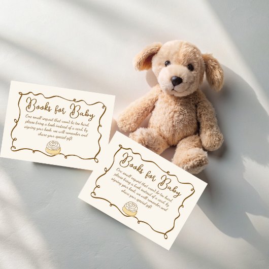 Carte D'accompagnement Bun in the oven baking baby shower book request