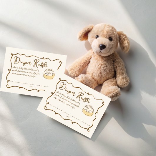 Carte D'accompagnement Bun in the oven baking baby shower diaper raffle
