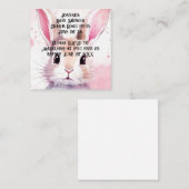 Carte D'accompagnement Bunny Cute Aquarelle baby shower rose (Devant / Derrière)