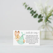 Carte D'accompagnement Bunny Cute Boy Book Demande de Baby shower (Debout devant)