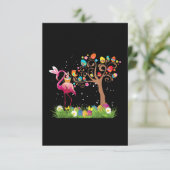 Carte D'accompagnement Bunny Flamingo Easter | Cute Flamingo Lovers (Debout devant)